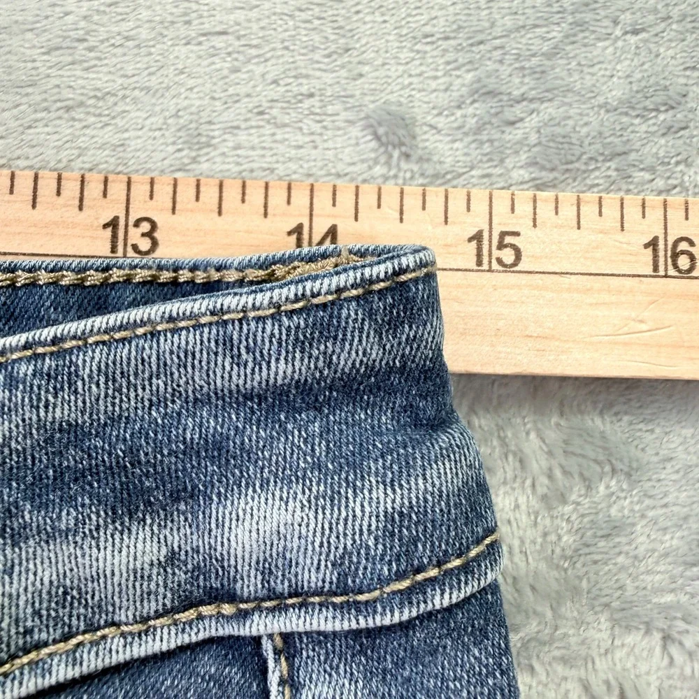 Unbranded Distressed Denim Cut Off Shorts  Blue Womens Size L Fits 29
